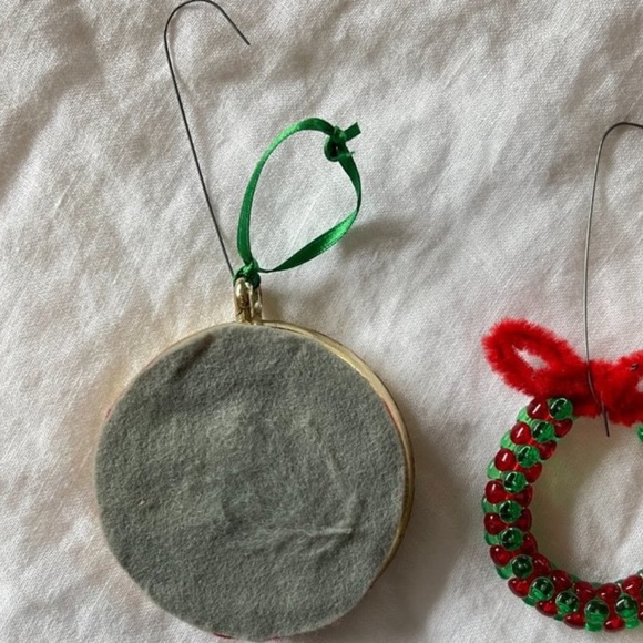 Round Framed Cross Stitch Christmas Ornament - Picture 8 of 12